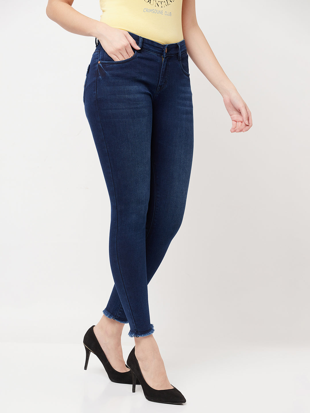 Buy Crimsoune Club Kids Navy Slim Fit Jeans for Girls Clothing Online @  Tata CLiQ