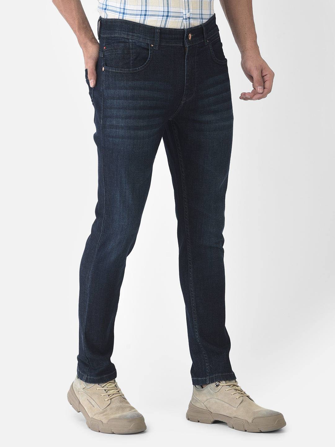 Navy Blue Jeans - Men Jeans