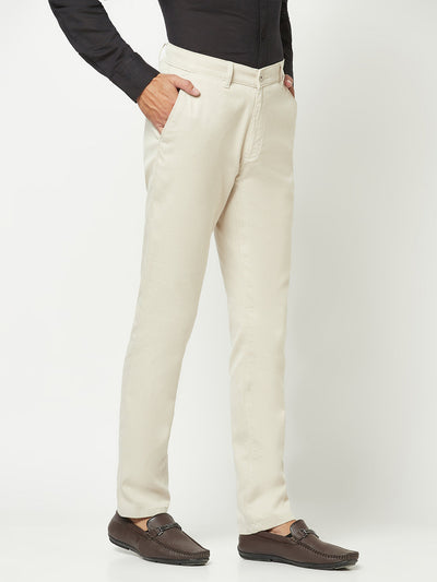 Formal Cream Chino Trousers