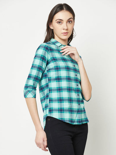  Turquoise Checked Shirt