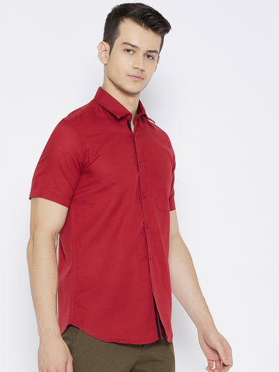 Red Slim Fit shirt - Men Shirts