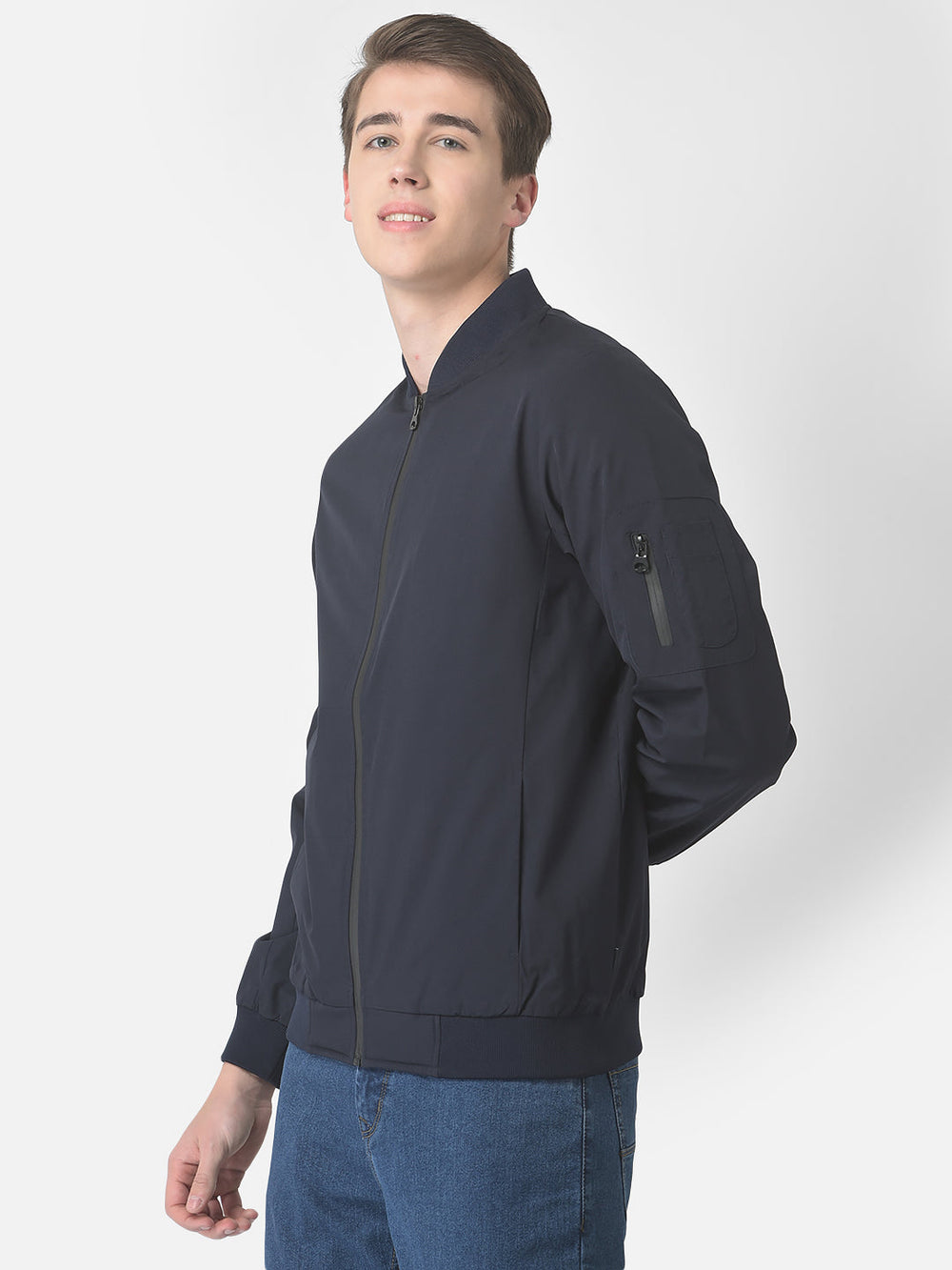  Navy Blue Bomber Jacket