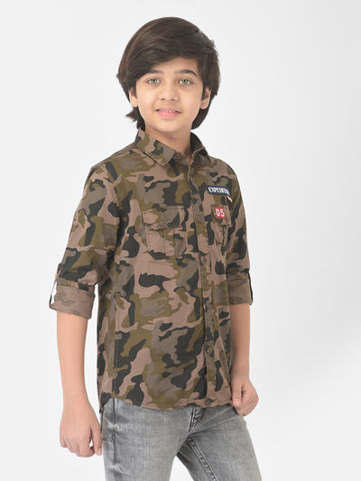 Olive Camouflage Shirt - Boys Shirts