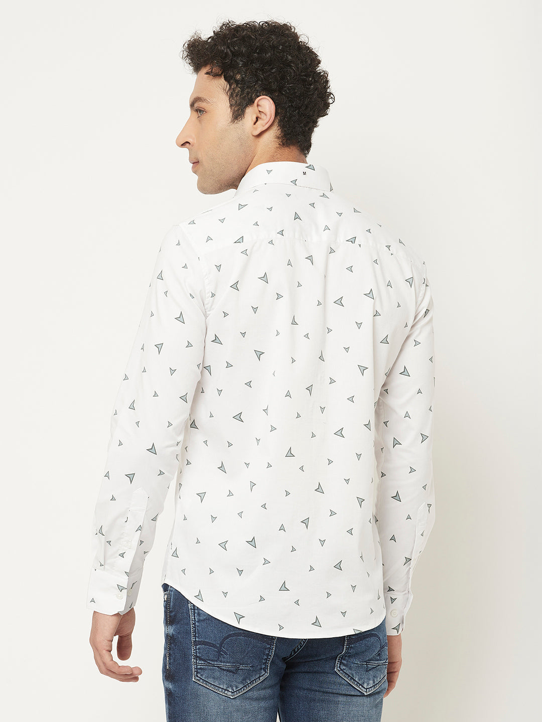  White Shirt in Arrow Print