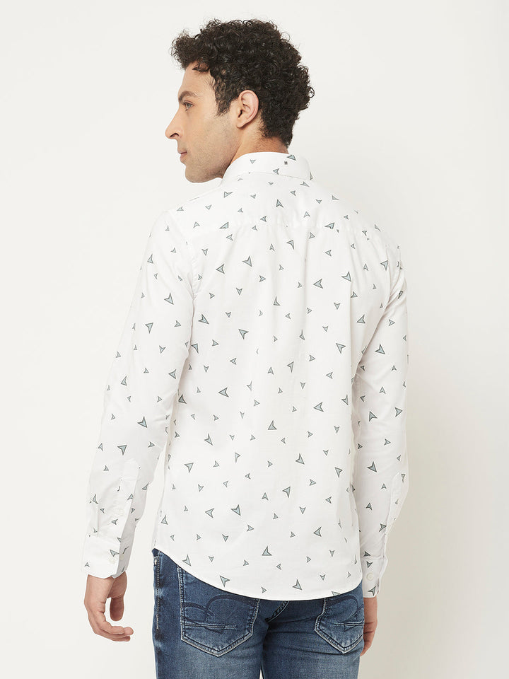   White Shirt in Arrow Print