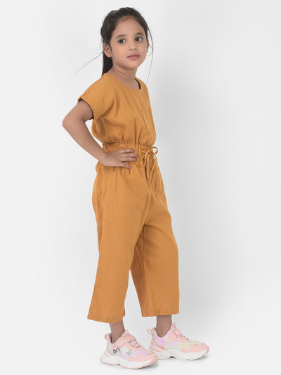 Mustard Capri Jumpsuit - Girls Dungarees