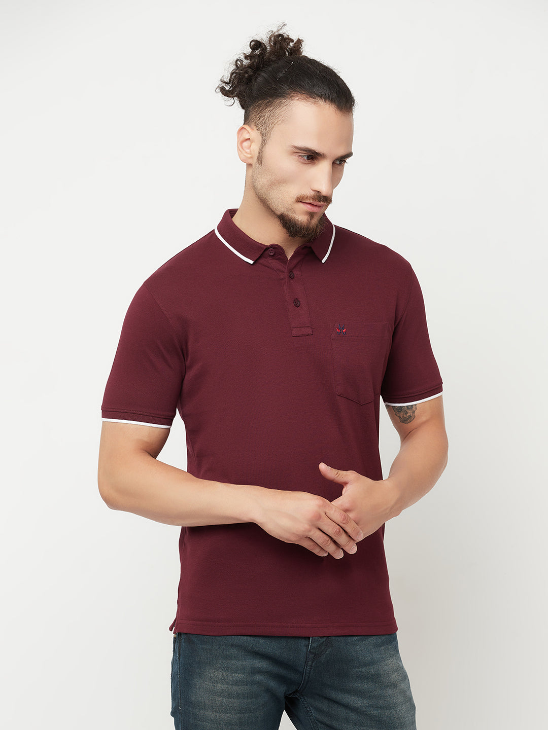 Maroon Polo T-Shirt - Men T-Shirts