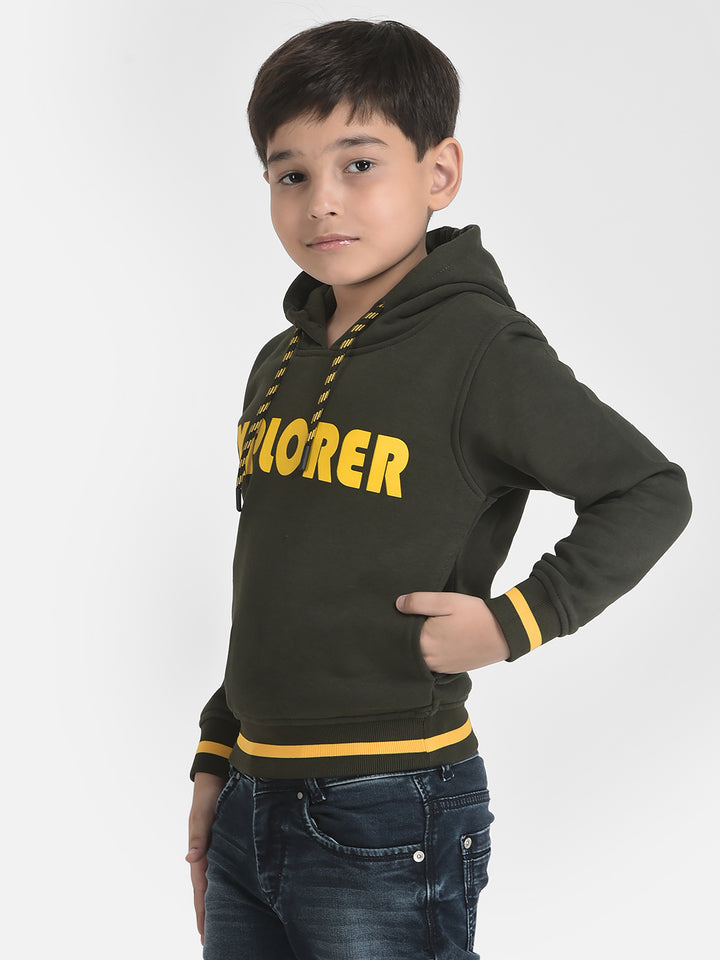 Olive Explorer Sweatshirt-Boys Sweatshirts-Crimsoune Club