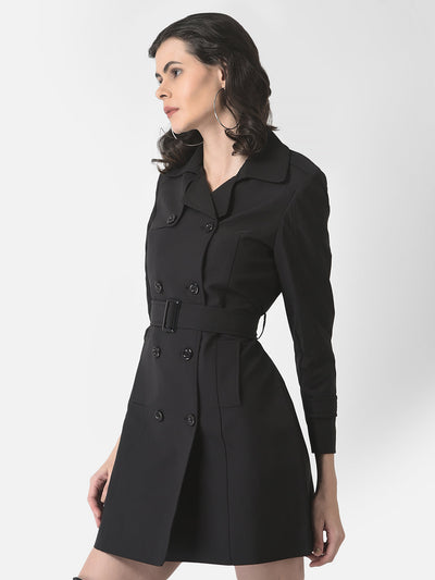  Black Belted Pea Coat