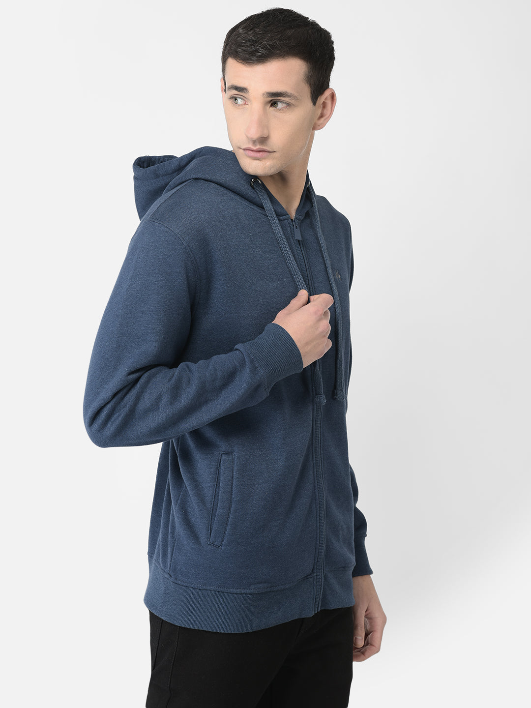  Navy Blue Zipped Sweatshirt 