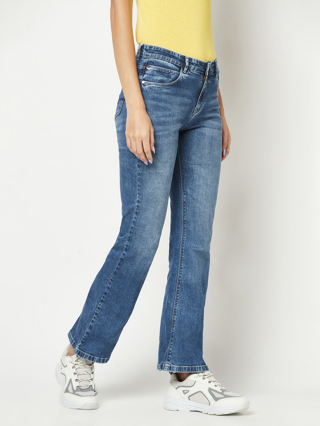 Light-Wash Blue Bootcut Jeans