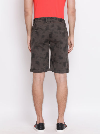 Grey Printed shorts - Men Shorts