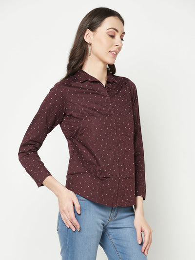  Wine Printed Shirt