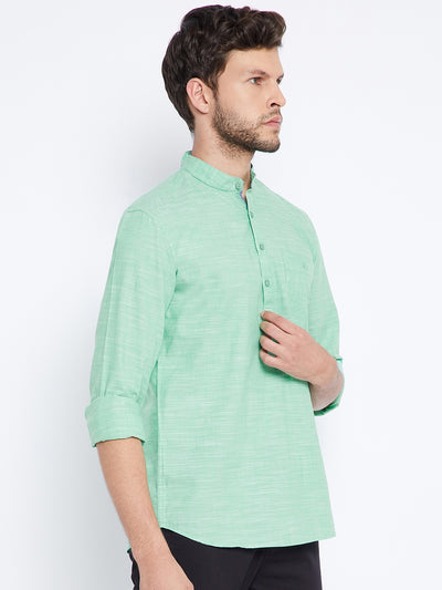 Mint Green Kurta - Men Kurtas