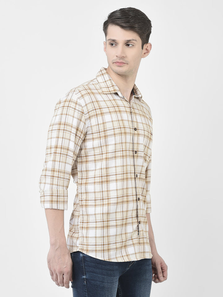  Beige Plaid Shirt