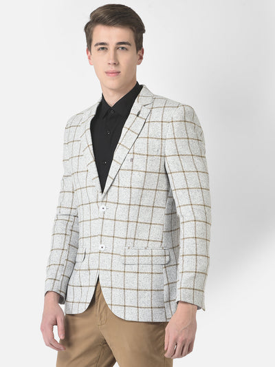  Grey Graph-Checked Blazer