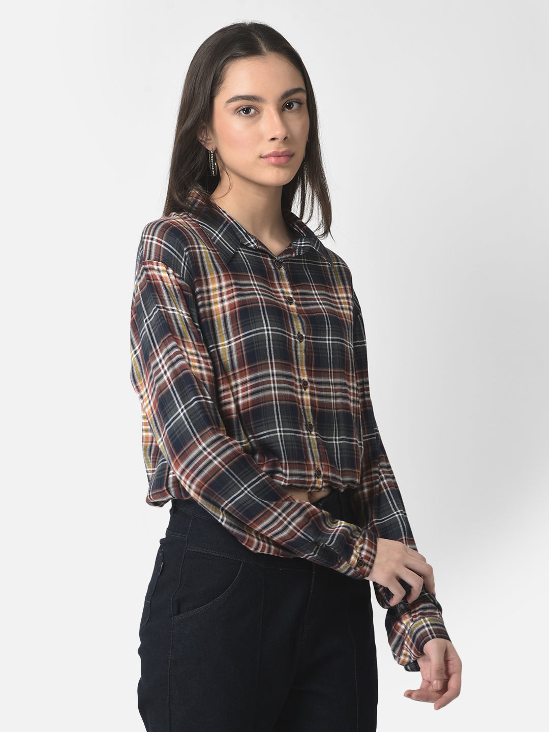  Checkered Crop Top