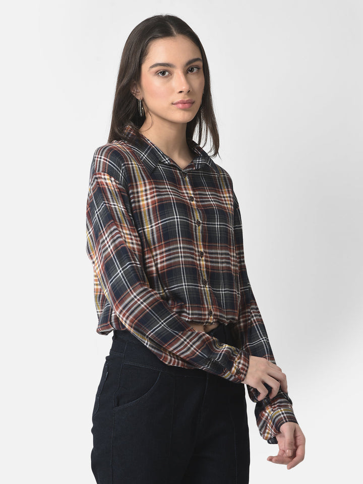  Checkered Crop Top