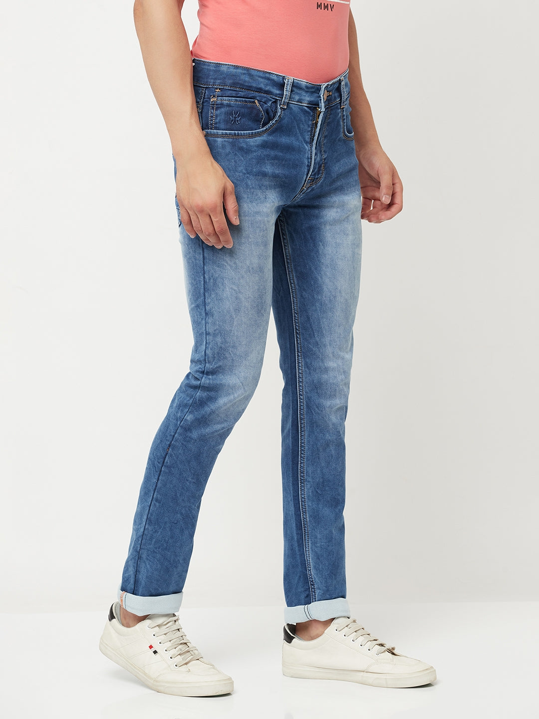 Blue Heavy Fade Jeans - Men Jeans