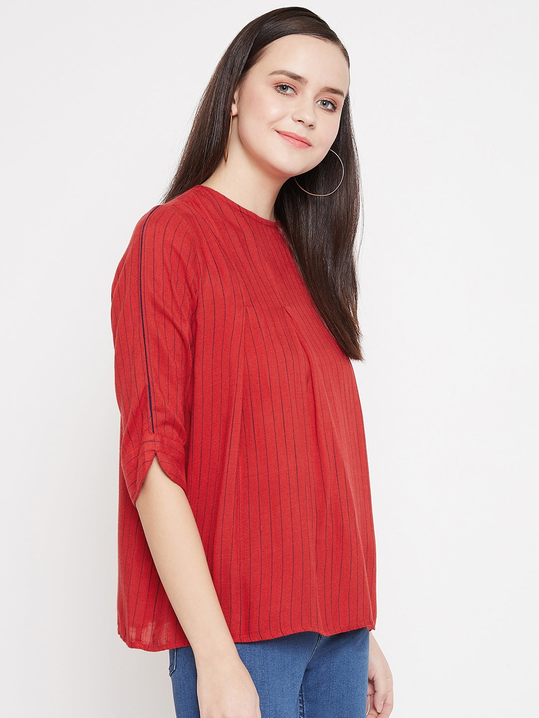 Red Striped Top - Women Tops