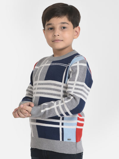 Multi-Coloured Abstract Sweater-Boys Sweaters-Crimsoune Club