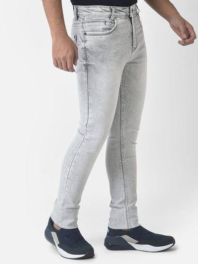  Light Melange Grey Jeans