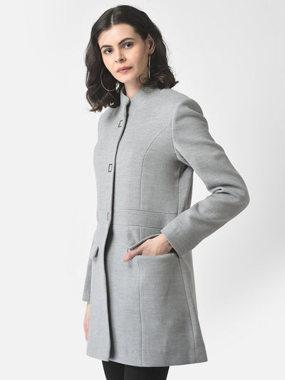  Grey A-Line Over-Coat