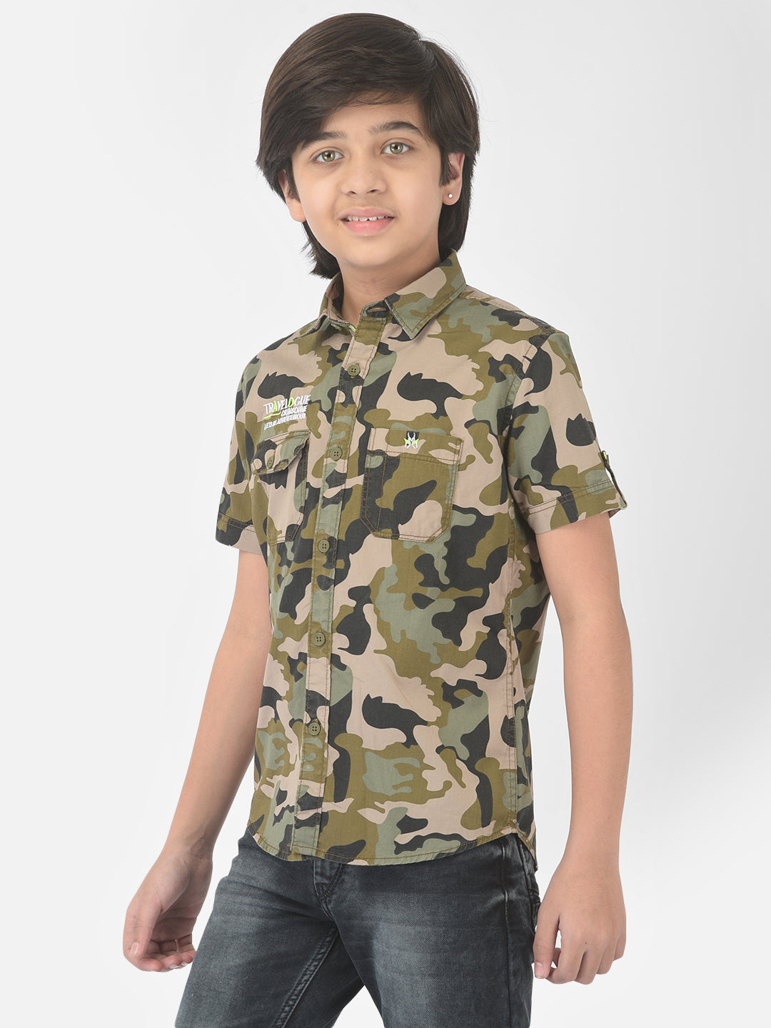Olive Camouflage Shirt - Boys Shirts