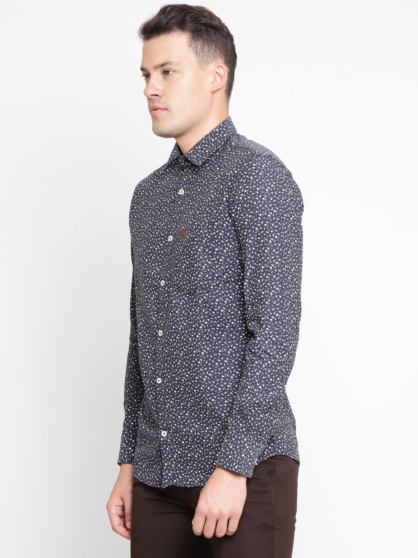 Blue Printed Shirt - Men Shirts