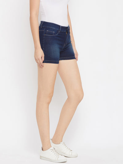 Blue Denim Shorts - Women Shorts