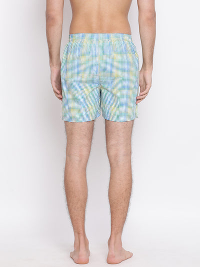 Blue Checked boxer - Men Boxers