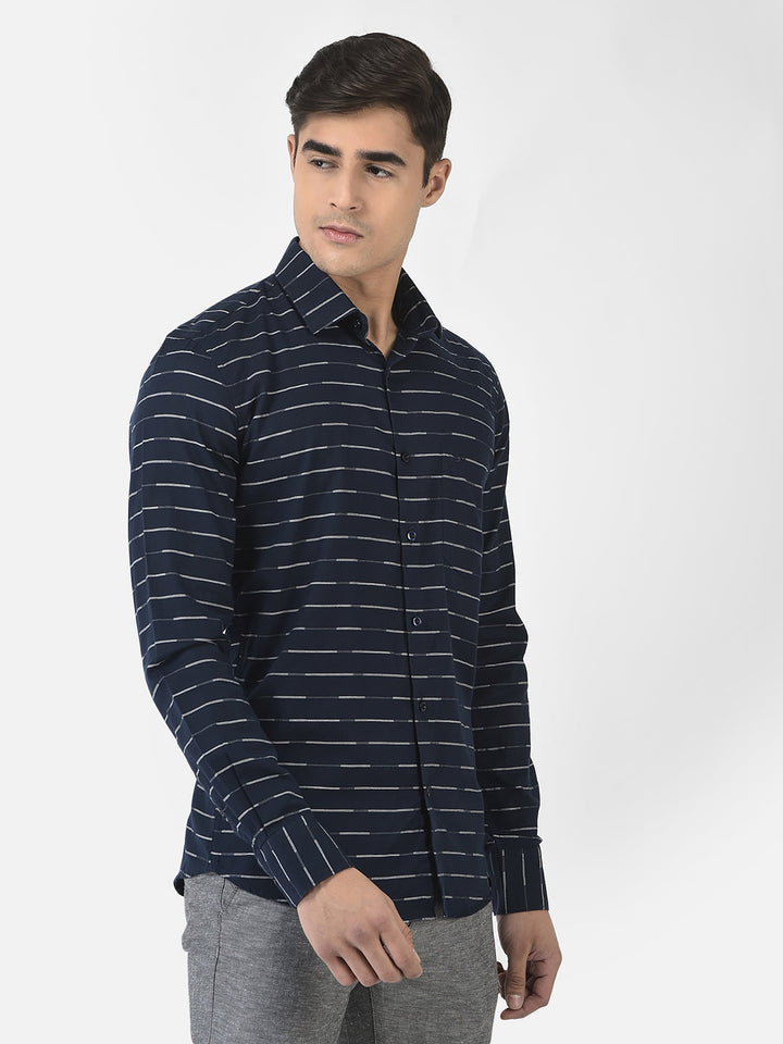  Navy Blue Shirt in Pure Cotton