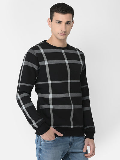  Black Checkered Sweatshirt 