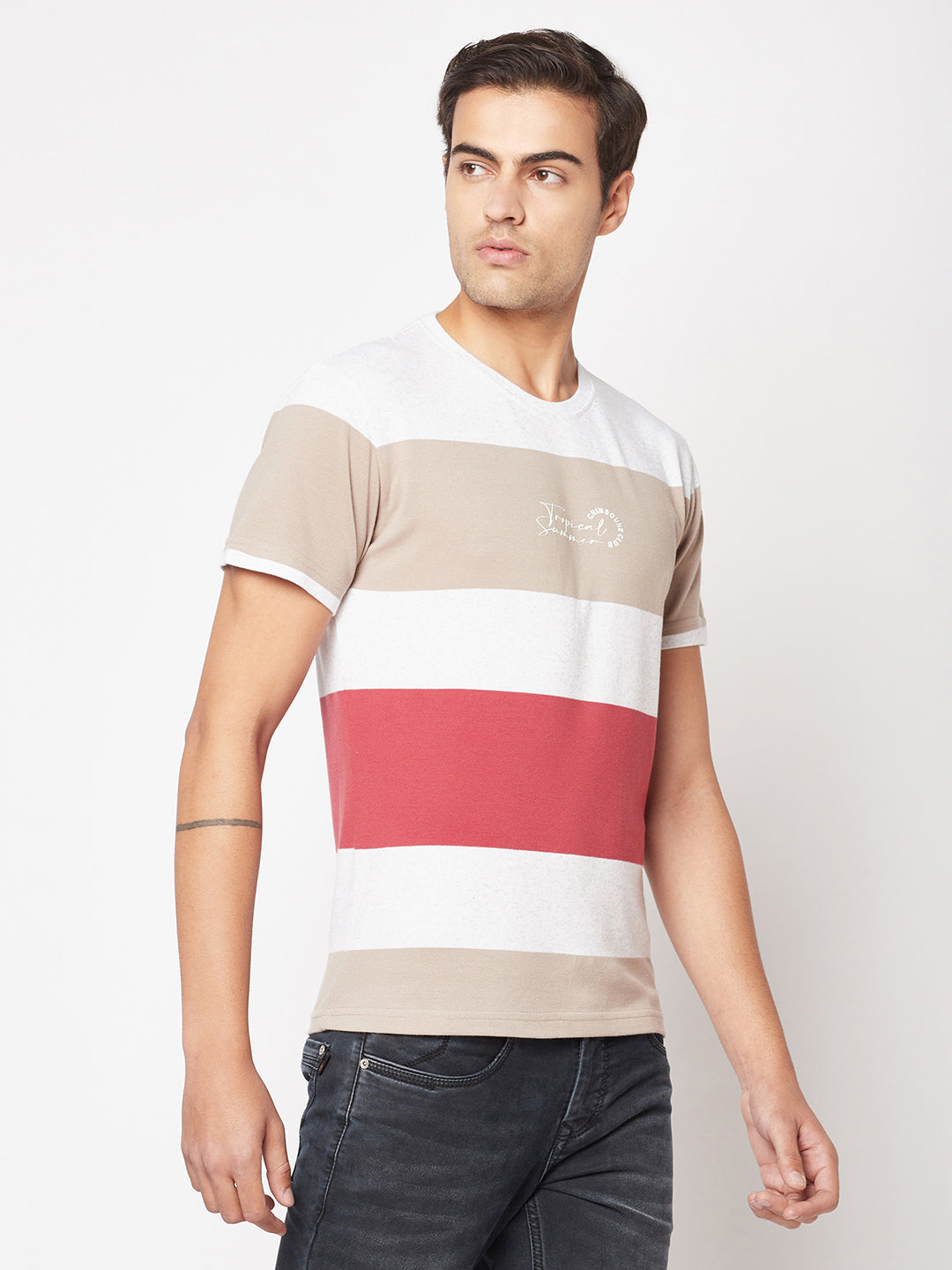  Striped Casual T-Shirt