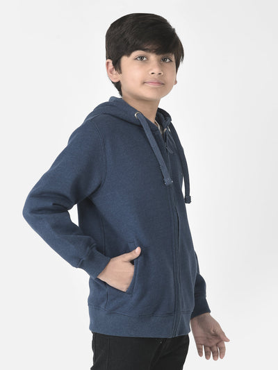  Dusty Blue Zipper Sweatshirt
