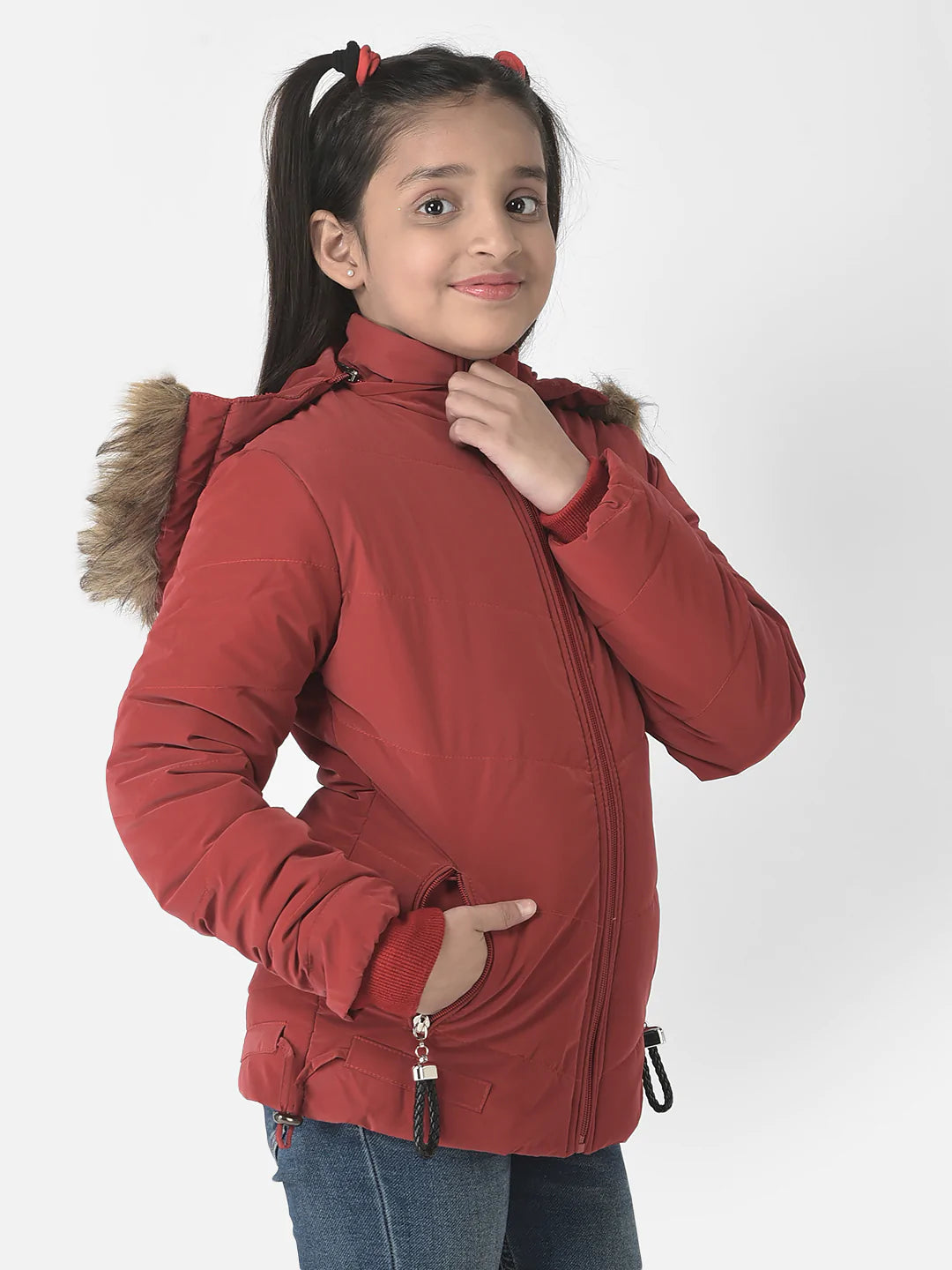  Bright Red Padded Jacket