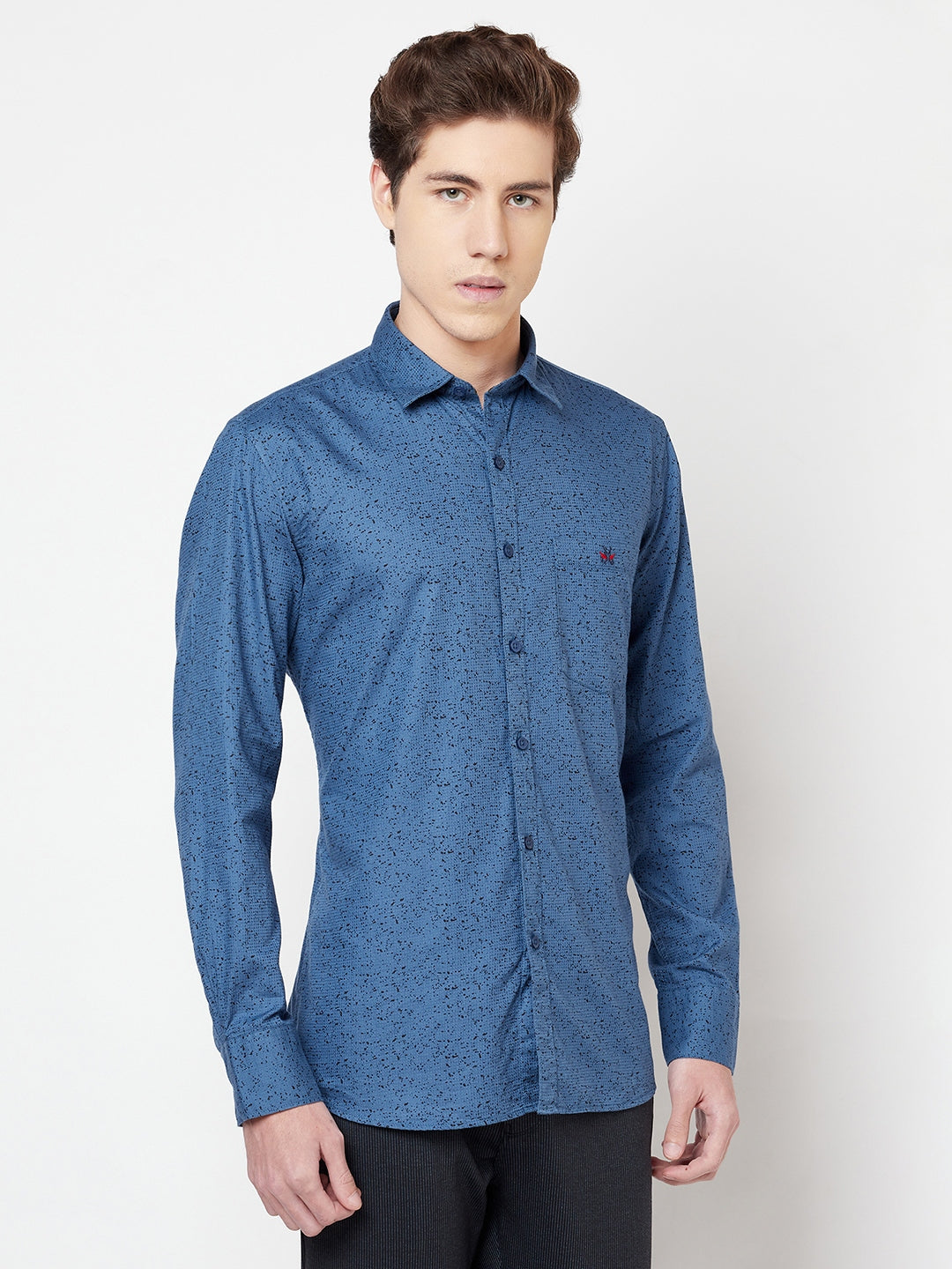 Blue Printed Shirt - Men Shirts