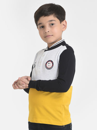 Colour-Blocked Long Sleeved T-Shirt-Boys T-Shirts-Crimsoune Club