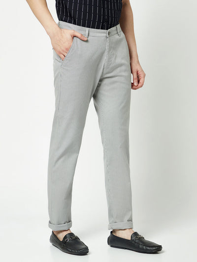  Grey Mini Checked Trousers
