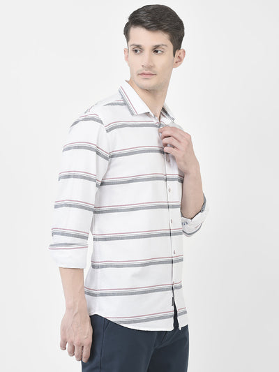  White Horizontal Stripe Shirt