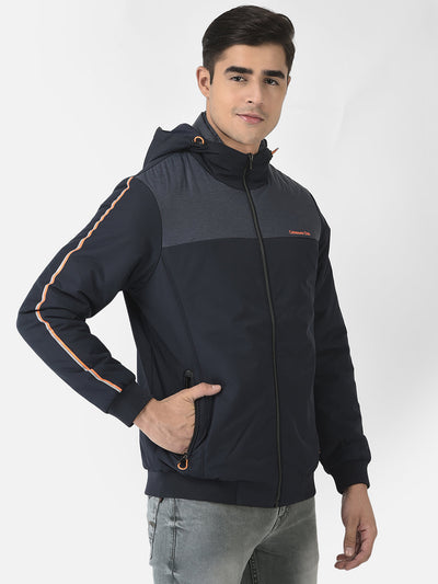  Navy Blue Jacket in Colour-Block 