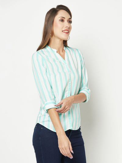  Turquoise Striped Shirt