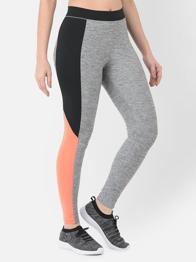 Grey Colourblocked Track Pants - Women Track Pants
