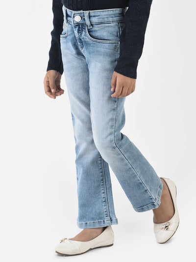 Light Blue Denims in Boot-Cut Style 