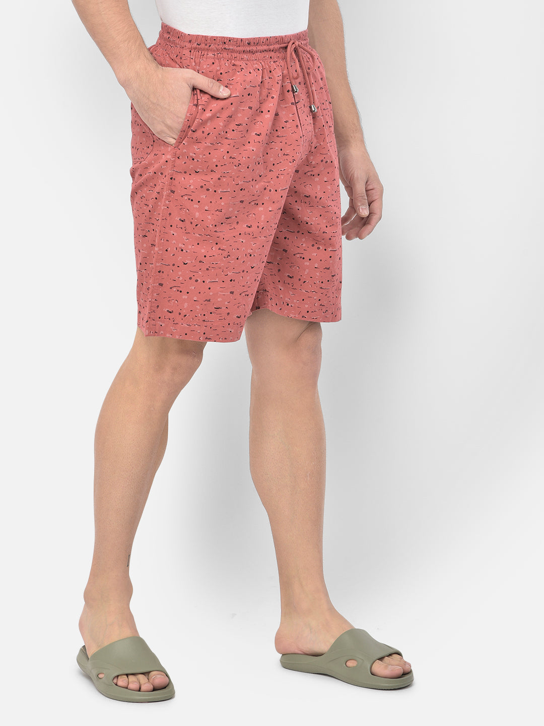 Pink Printed Lounge Shorts - Men Lounge Shorts