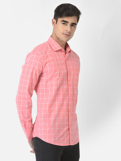  Pink Graph Check Shirt