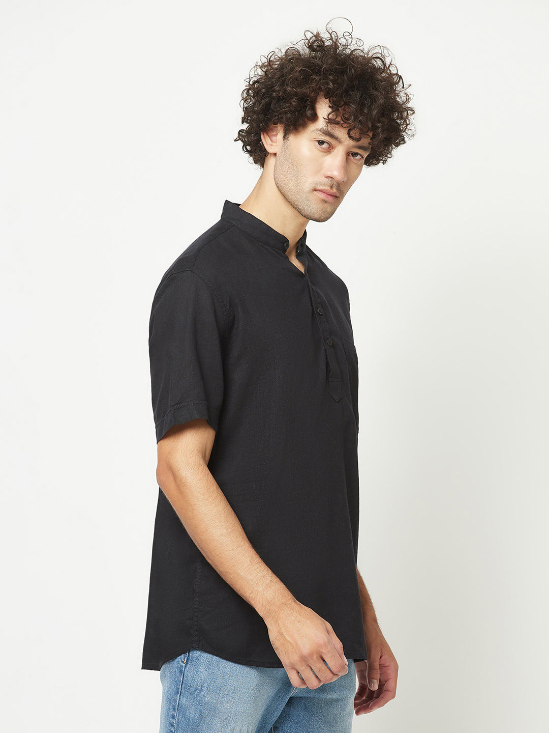 Simplistic Black Kurta – Crimsoune Club