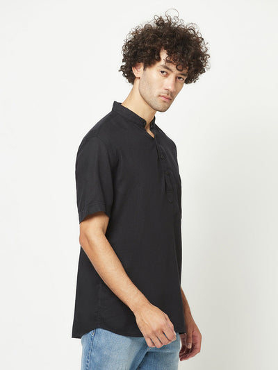  Simplistic Black Kurta