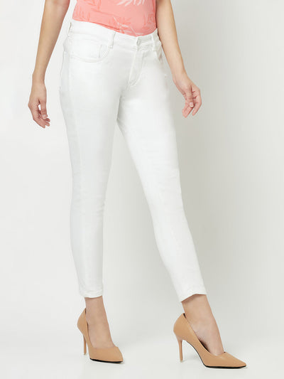  Slim-Fit White Jeans