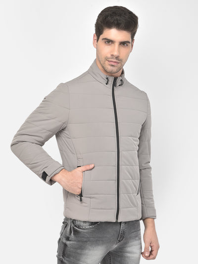 Grey Padded Jacket - Men Jacket